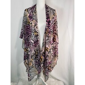 Rikka Violet Ruana Butterfly Animal Print Wrap Cover Up‎ One Size CW-RU07 NEW